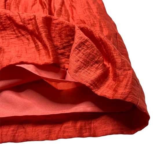 Corey Lynn Calter Mini Dress Orange Short Sleeve V Neck Zip Back Pockets Size 2 - Picture 10 of 16